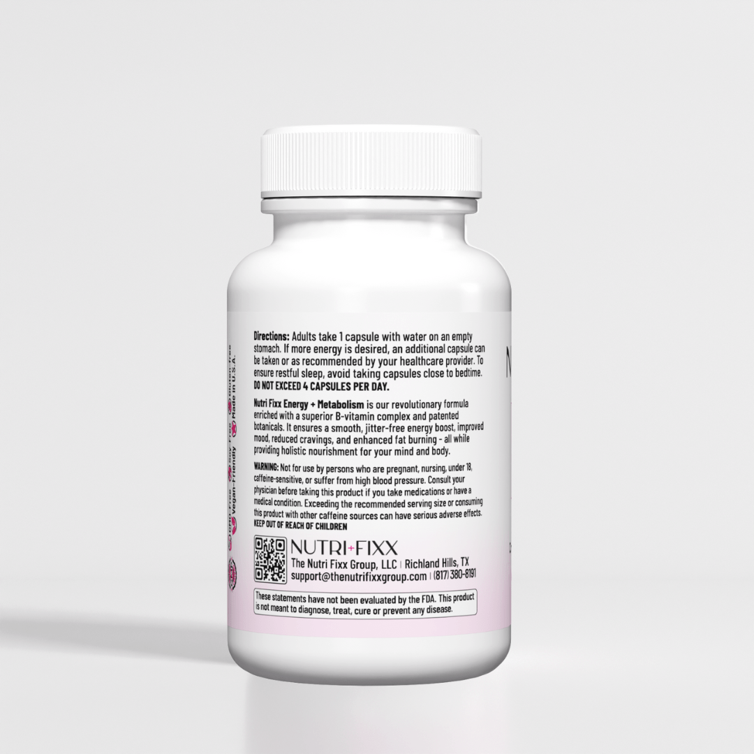 Nutri Fixx Energy + Metabolism - The Nutri Fixx Group